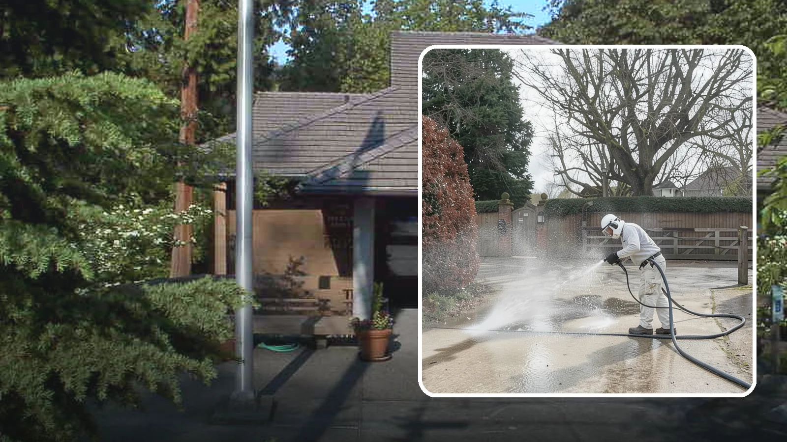 Driveway Restoration Cleaning in Yarrow Point, King County, WA - Intensive restoration cleaning that revives severely neglected or heavily stained Washington driveways.