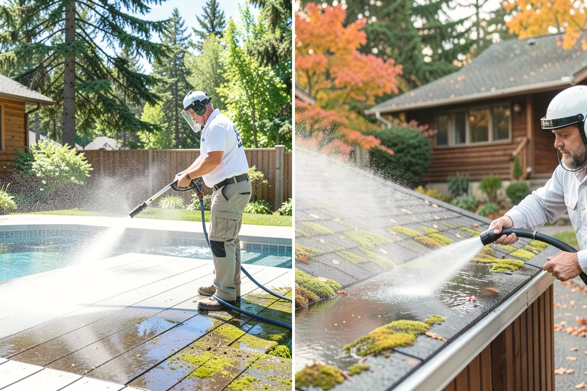 Driveway Restoration Cleaning in Yarrow Point, King County, WA - Assess all forms of staining, growth, and grime present