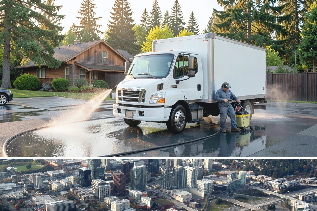 Driveway Rust Stain Removal in Bellevue, King County, WA - Tackle rust stains in the dry season and consider adjusting sprinklers to prevent recurrence.