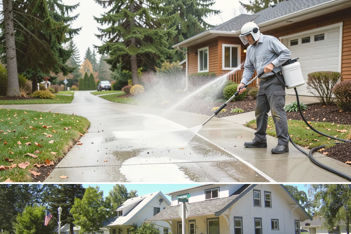 Driveway Rust Stain Removal in DuPont, Pierce County, WA - Tackle rust stains in the dry season and consider adjusting sprinklers to prevent recurrence.