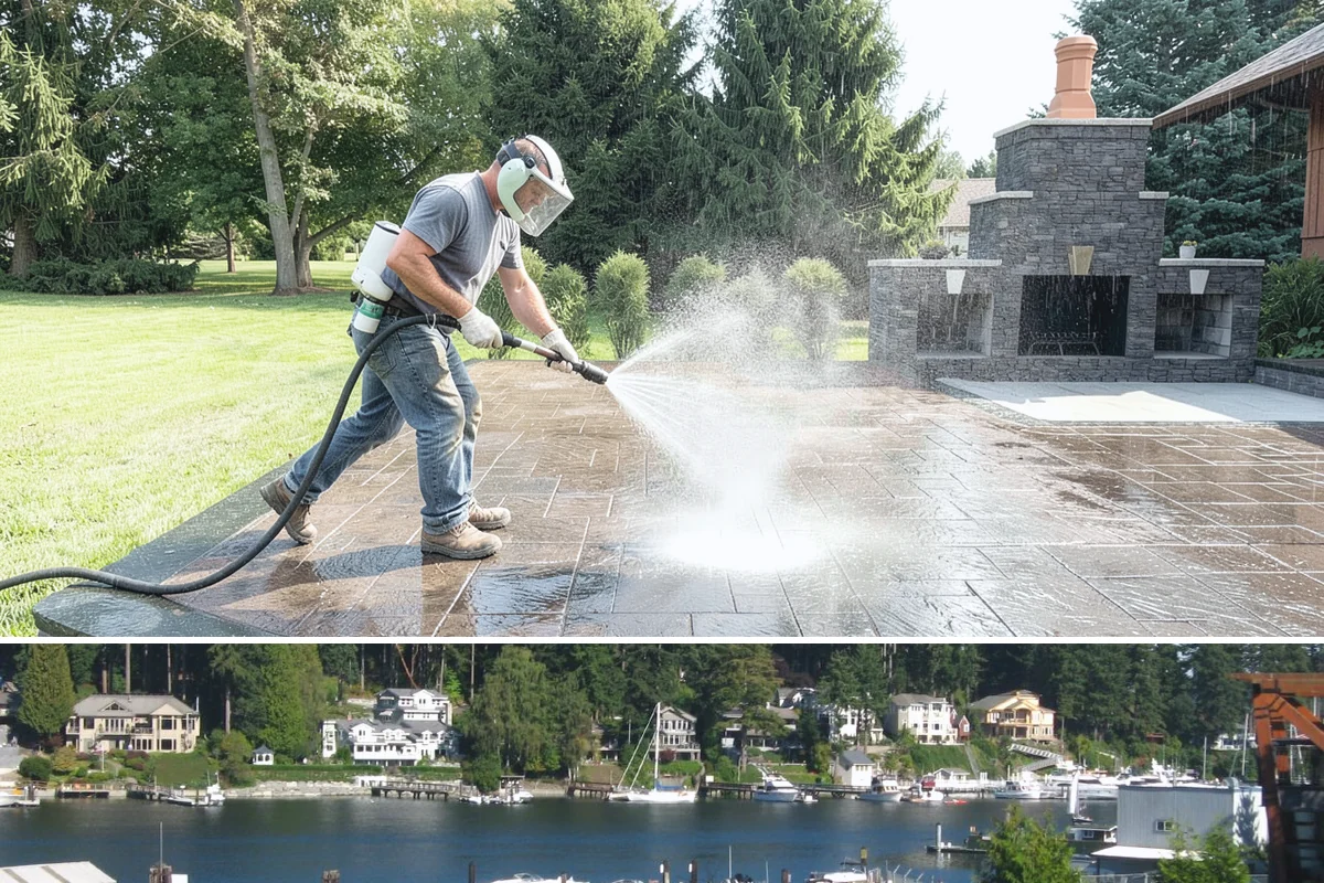 Driveway Rust Stain Removal in Gig Harbor, Pierce County, WA - Tackle rust stains in the dry season and consider adjusting sprinklers to prevent recurrence.