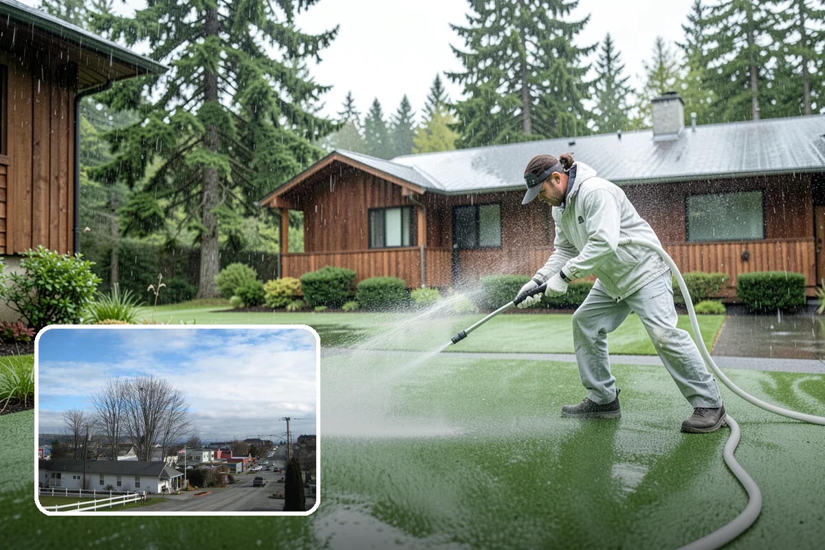 Driveway Rust Stain Removal in Langley, Island County, WA - Dissolves rust staining that pressure alone cannot remove