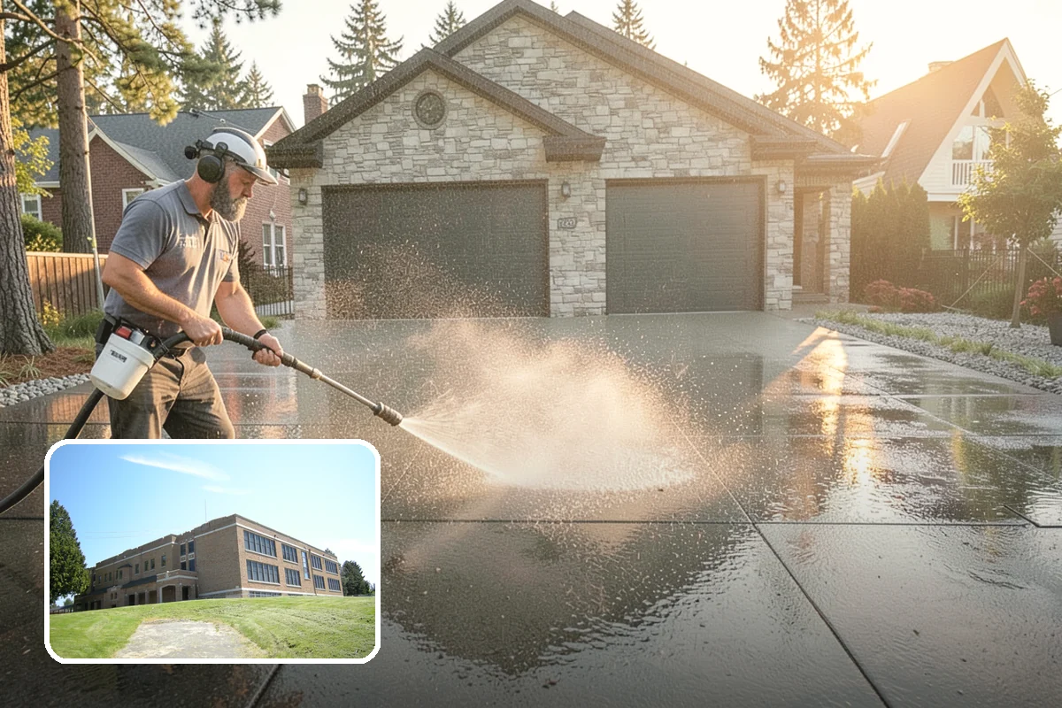 Driveway Rust Stain Removal in Maple Valley, King County, WA - Dissolves rust staining that pressure alone cannot remove