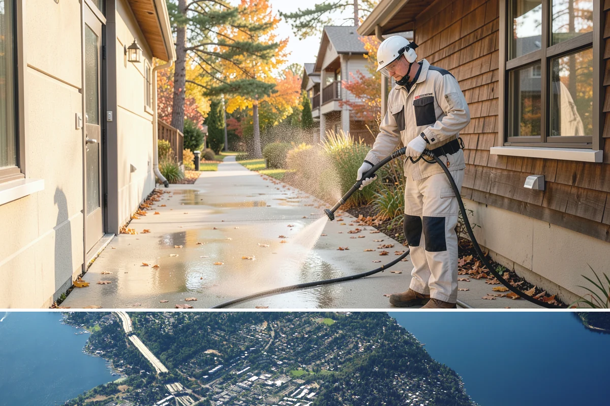 Driveway Rust Stain Removal in Mercer Island, King County, WA - Tackle rust stains in the dry season and consider adjusting sprinklers to prevent recurrence.