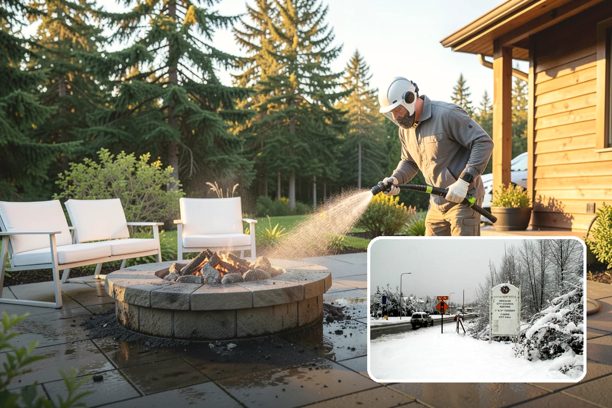 Driveway Rust Stain Removal in Newcastle, King County, WA - Dissolves rust staining that pressure alone cannot remove