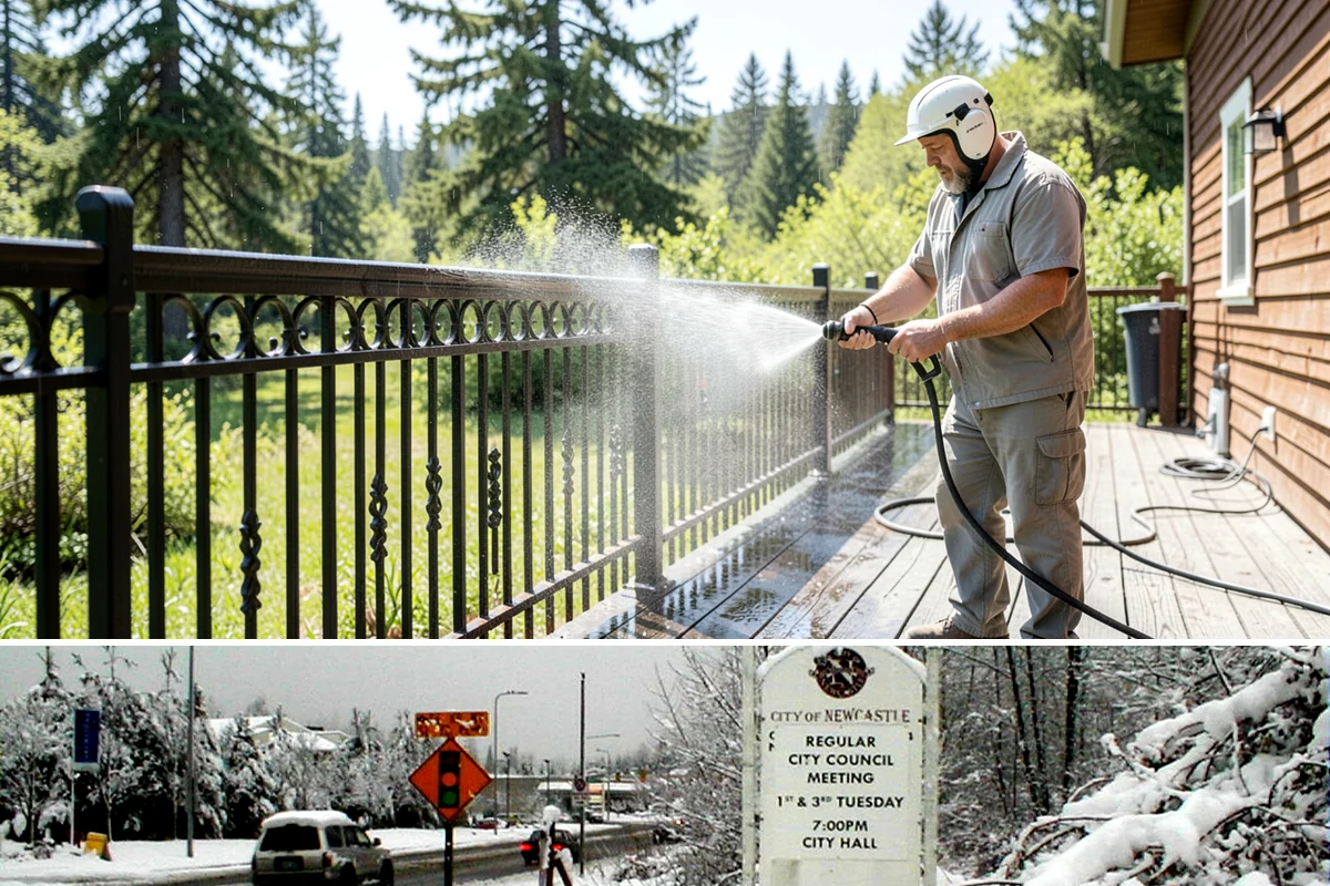 Driveway Rust Stain Removal in Newcastle, King County, WA - Tackle rust stains in the dry season and consider adjusting sprinklers to prevent recurrence.