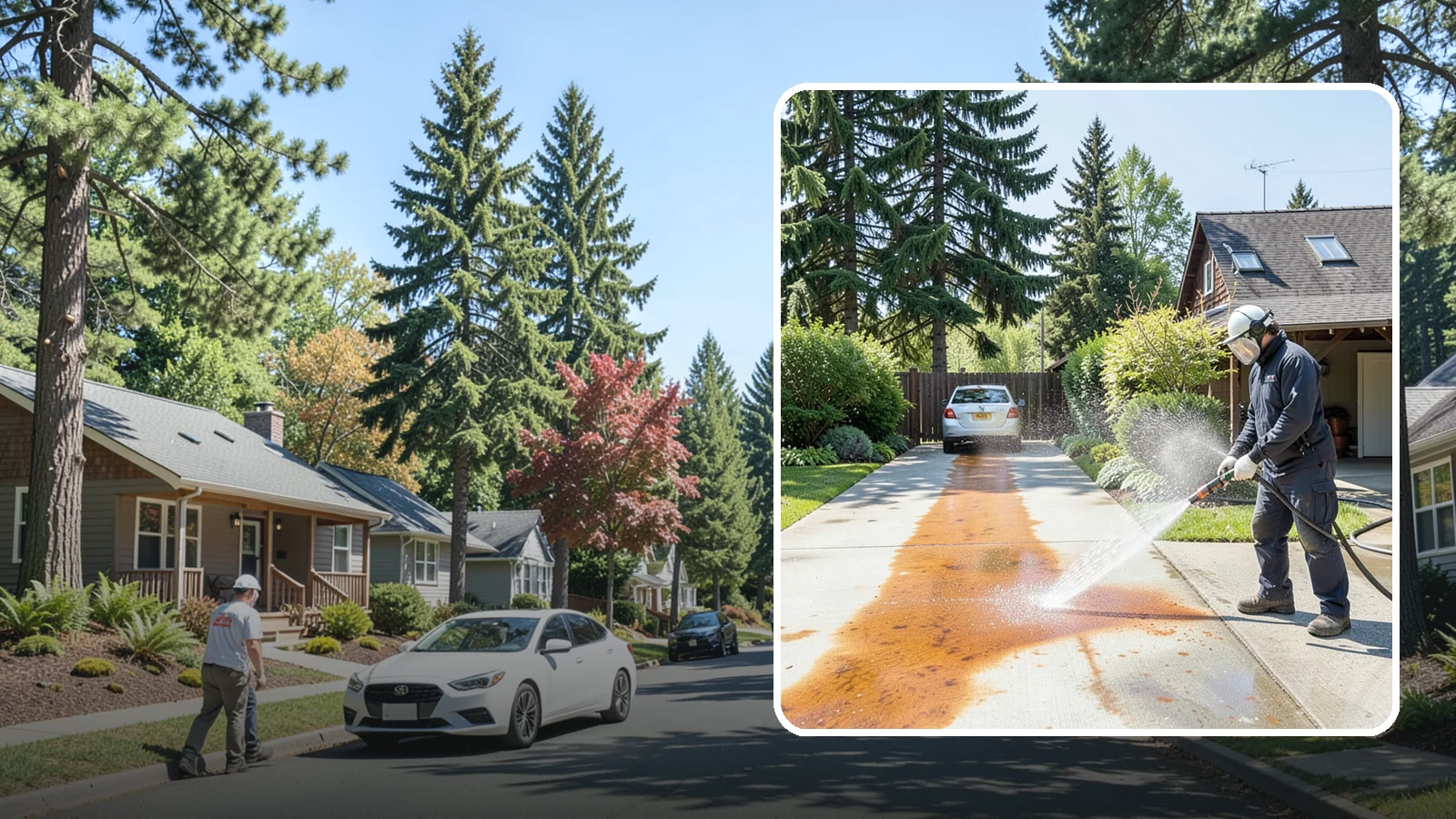 Driveway Rust Stain Removal in Orting, Pierce County, WA - Specialized rust stain removal that clears orange staining from irrigation, fertilizer, and metal on driveways.