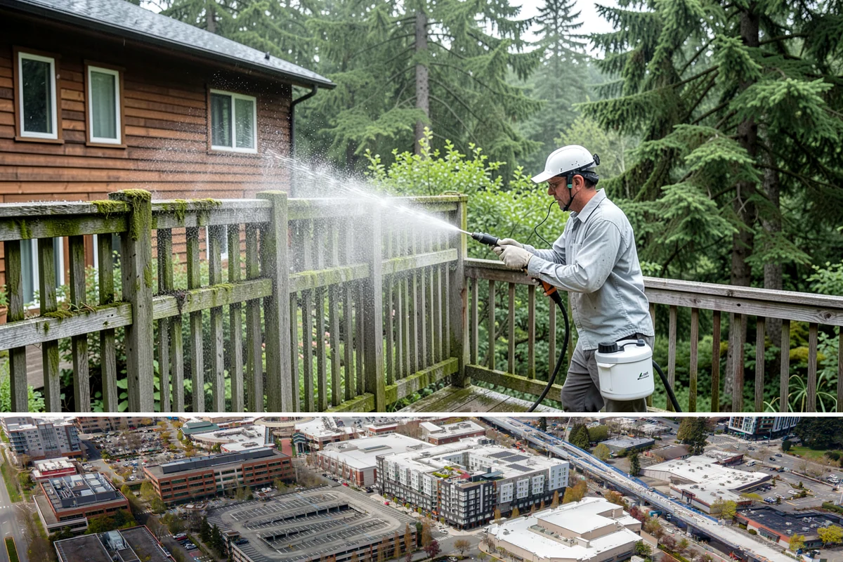 Driveway Rust Stain Removal in Redmond, King County, WA - Tackle rust stains in the dry season and consider adjusting sprinklers to prevent recurrence.