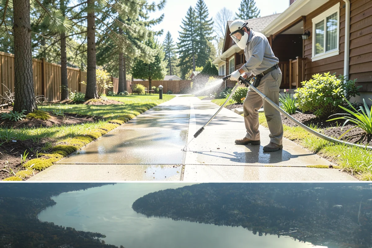 Driveway Rust Stain Removal in Sammamish, King County, WA - Tackle rust stains in the dry season and consider adjusting sprinklers to prevent recurrence.
