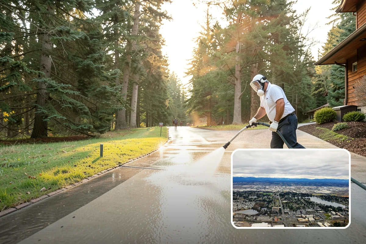 Driveway Rust Stain Removal in SeaTac, King County, WA - Dissolves rust staining that pressure alone cannot remove