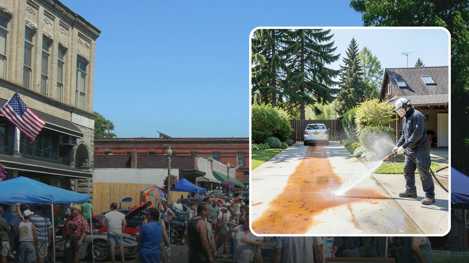 Driveway Rust Stain Removal in Snohomish, Snohomish County, WA - Specialized rust stain removal that clears orange staining from irrigation, fertilizer, and metal on driveways.