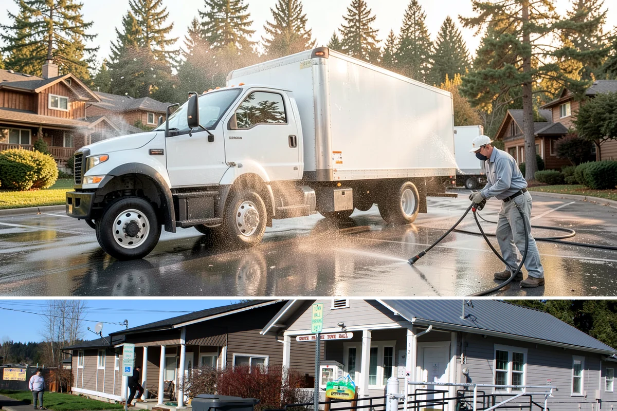 Driveway Rust Stain Removal in South Prairie, Pierce County, WA - Tackle rust stains in the dry season and consider adjusting sprinklers to prevent recurrence.