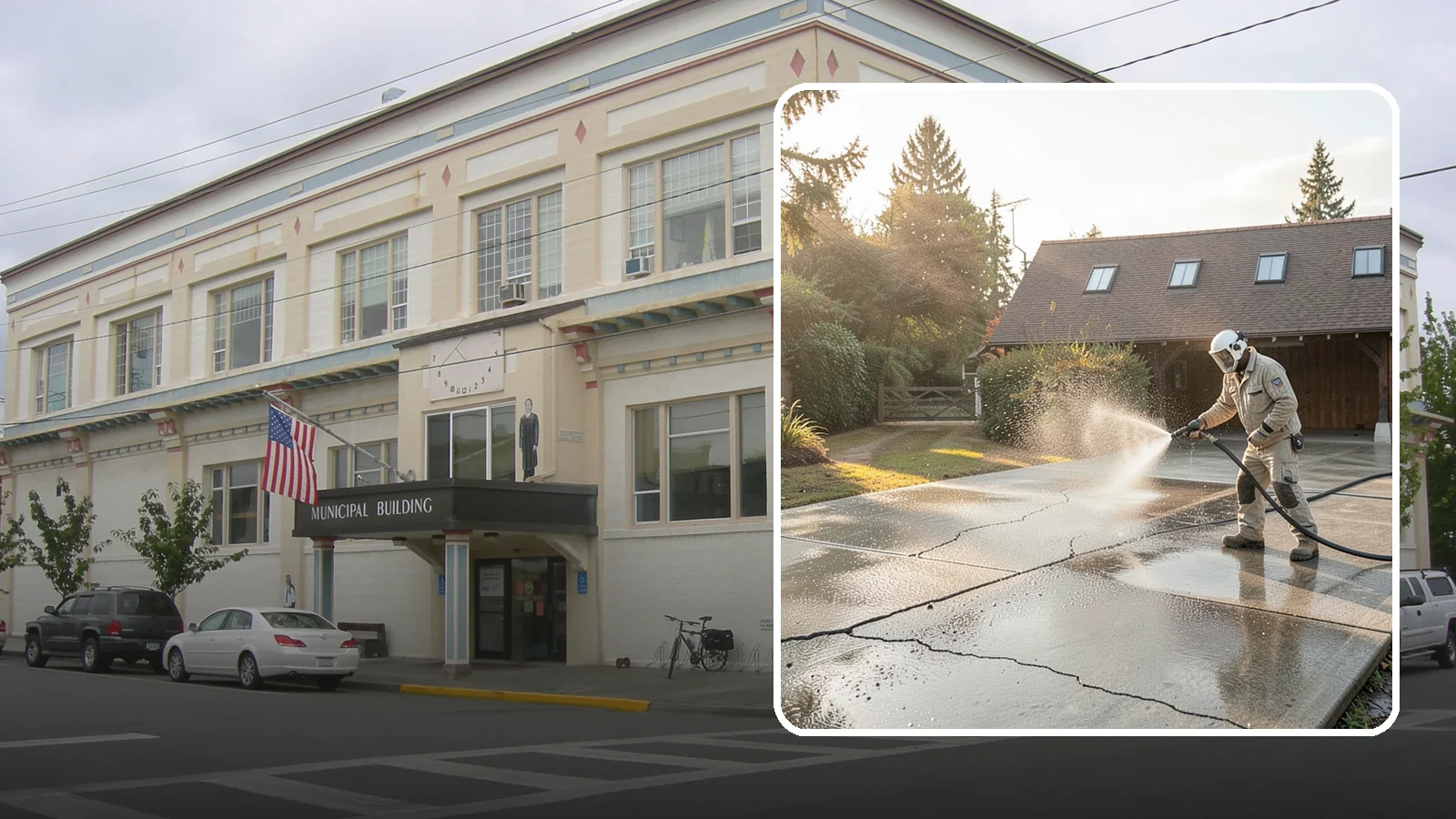 Driveway Sealing Preparation in Anacortes, Skagit County, WA - Thorough cleaning and prep that gets a driveway ready for a durable, long-lasting sealant application.
