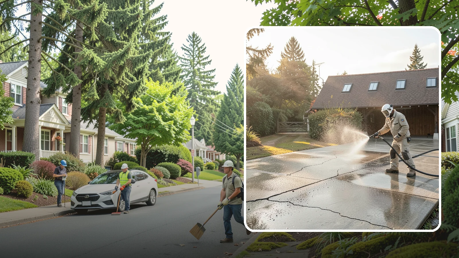 Driveway Sealing Preparation in Beaux Arts Village, King County, WA - Thorough cleaning and prep that gets a driveway ready for a durable, long-lasting sealant application.