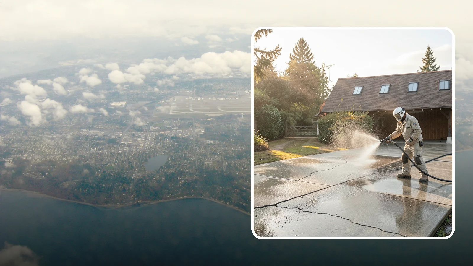 Driveway Sealing Preparation in Burien, King County, WA - Thorough cleaning and prep that gets a driveway ready for a durable, long-lasting sealant application.