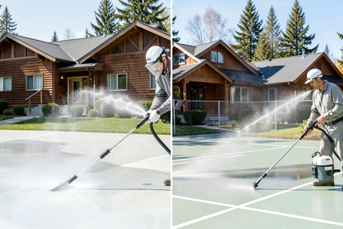 Driveway Sealing Preparation in Concrete, Skagit County, WA - Deep-clean the entire driveway surface