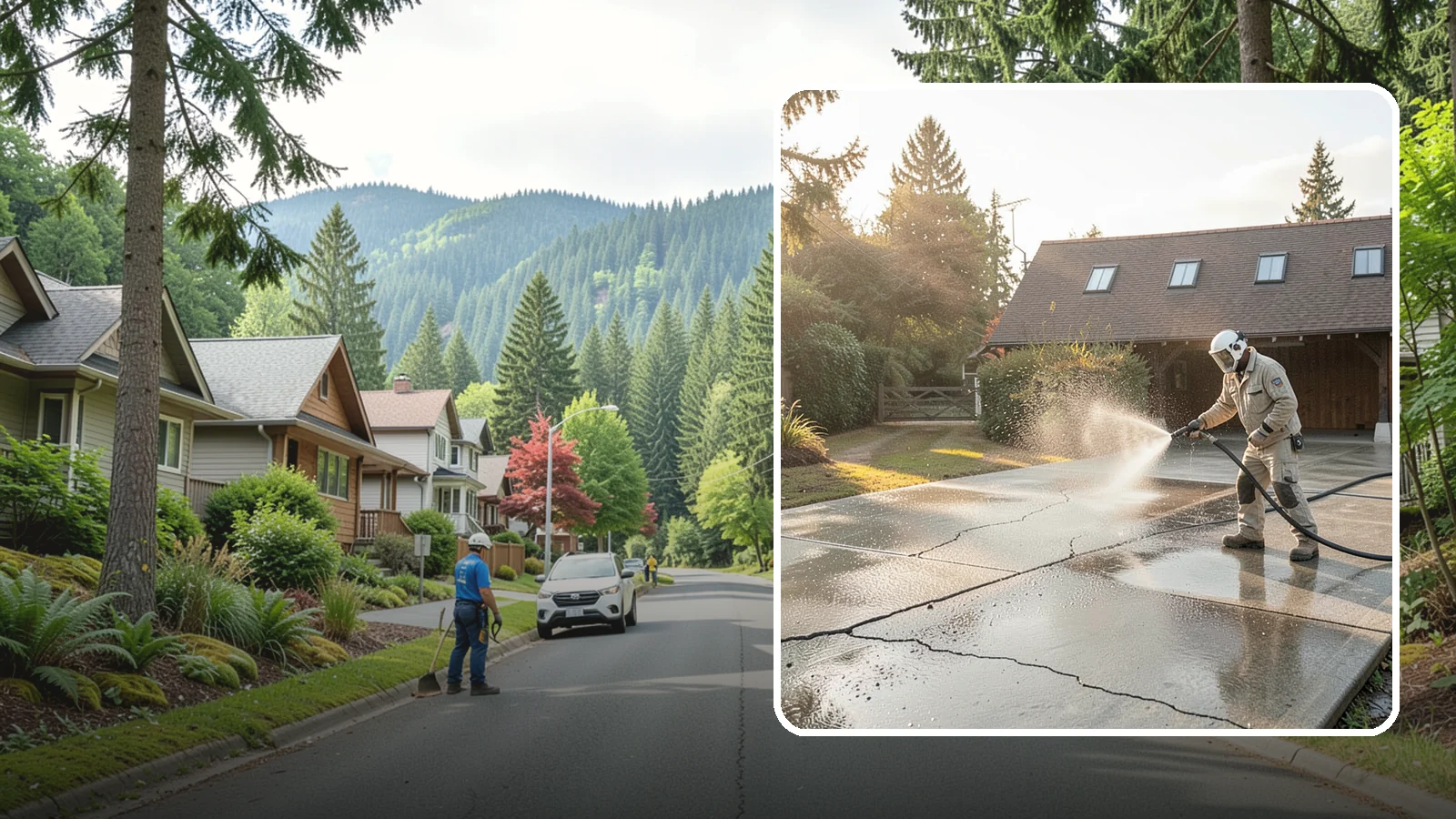 Driveway Sealing Preparation in Darrington, Snohomish County, WA - Thorough cleaning and prep that gets a driveway ready for a durable, long-lasting sealant application.