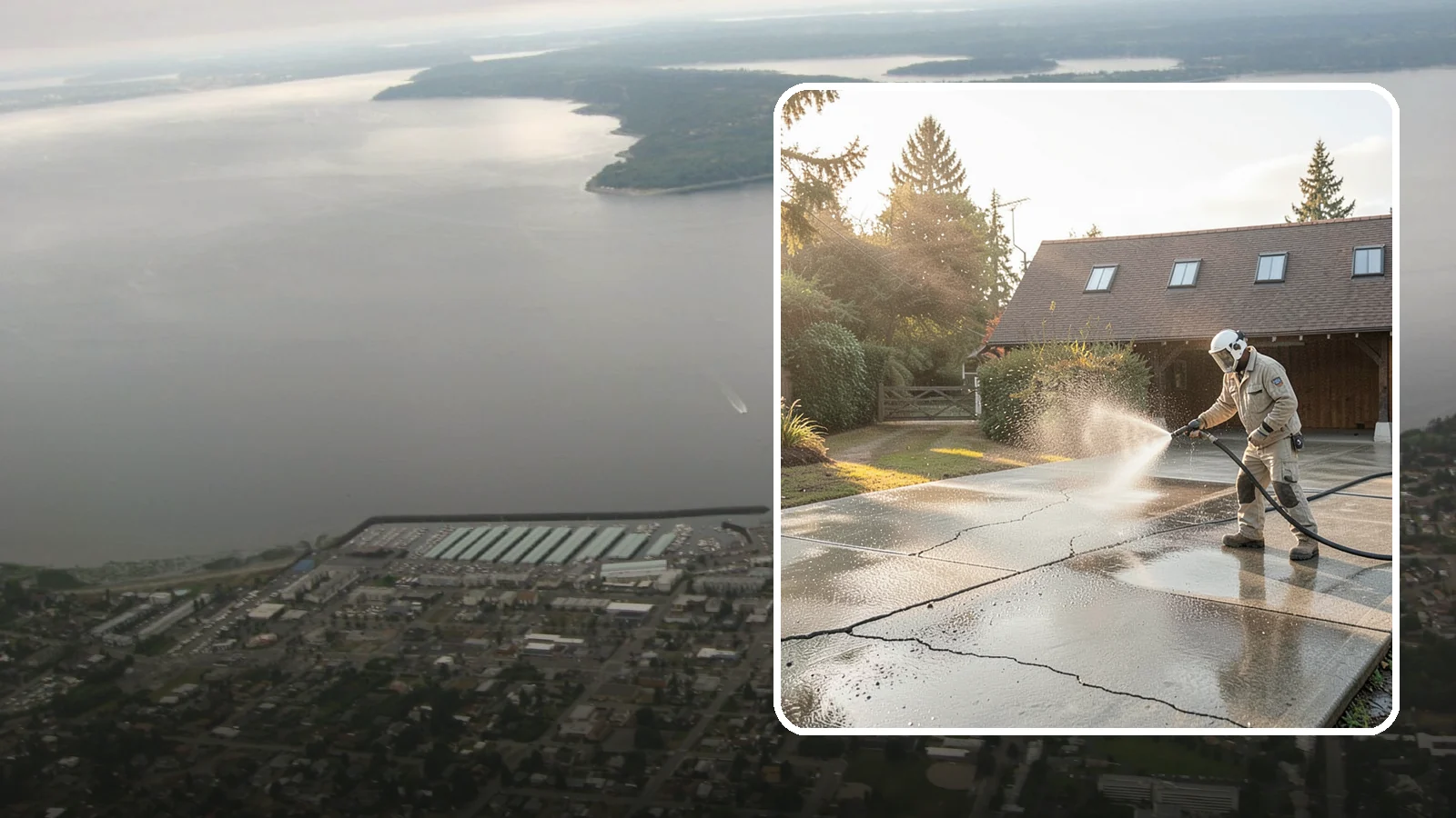 Driveway Sealing Preparation in Des Moines, King County, WA - Thorough cleaning and prep that gets a driveway ready for a durable, long-lasting sealant application.