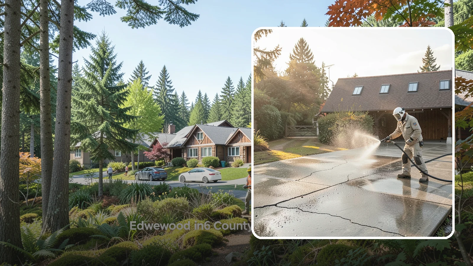 Driveway Sealing Preparation in Edgewood, Pierce County, WA - Thorough cleaning and prep that gets a driveway ready for a durable, long-lasting sealant application.