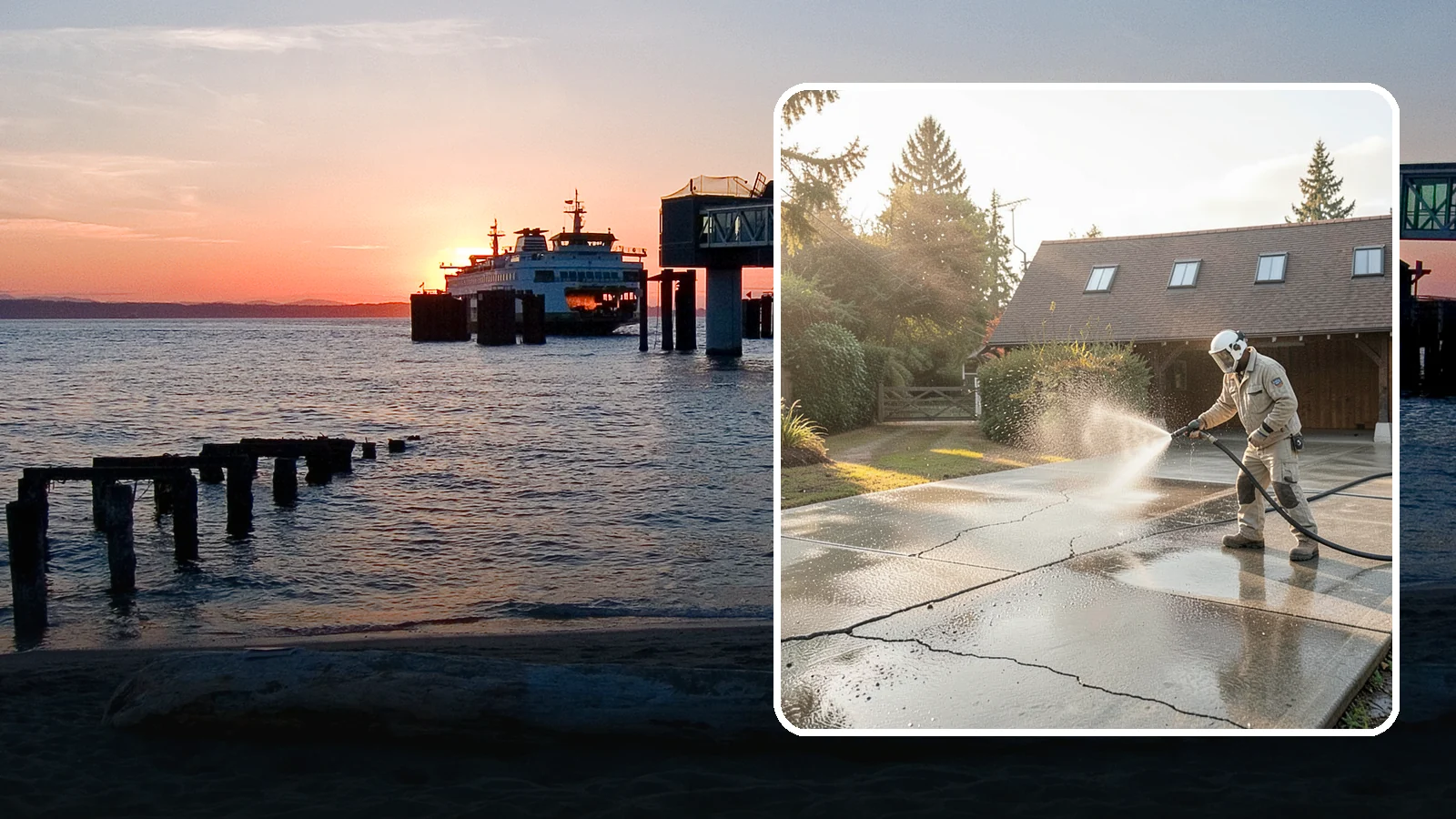 Driveway Sealing Preparation in Edmonds, Snohomish County, WA - Thorough cleaning and prep that gets a driveway ready for a durable, long-lasting sealant application.