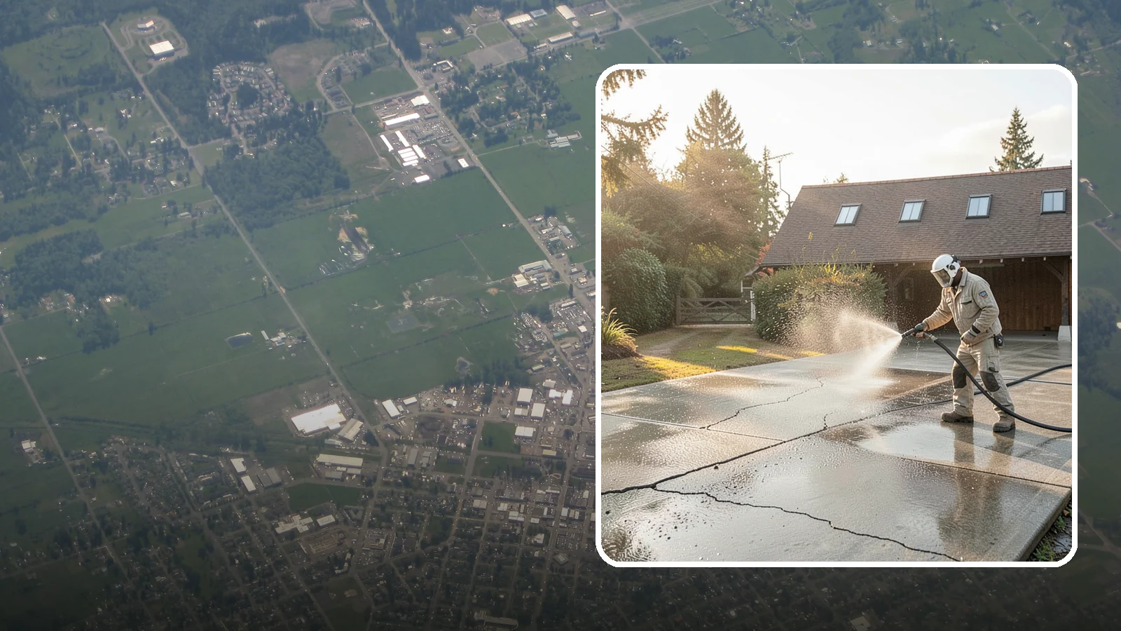 Driveway Sealing Preparation in Enumclaw, King County, WA - Thorough cleaning and prep that gets a driveway ready for a durable, long-lasting sealant application.