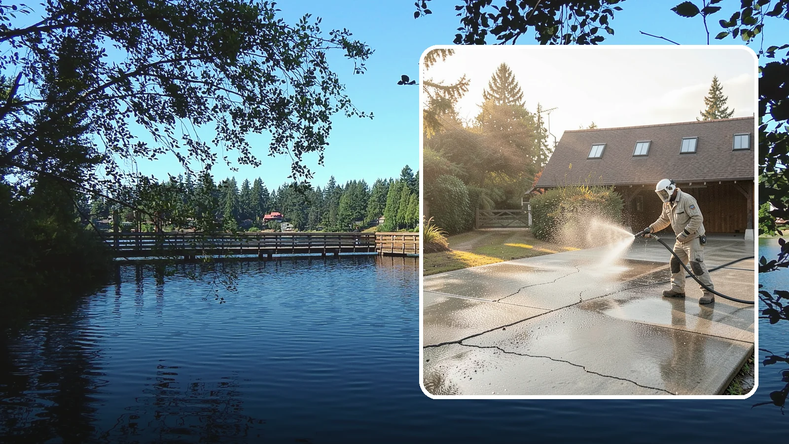 Driveway Sealing Preparation in Federal Way, King County, WA - Thorough cleaning and prep that gets a driveway ready for a durable, long-lasting sealant application.