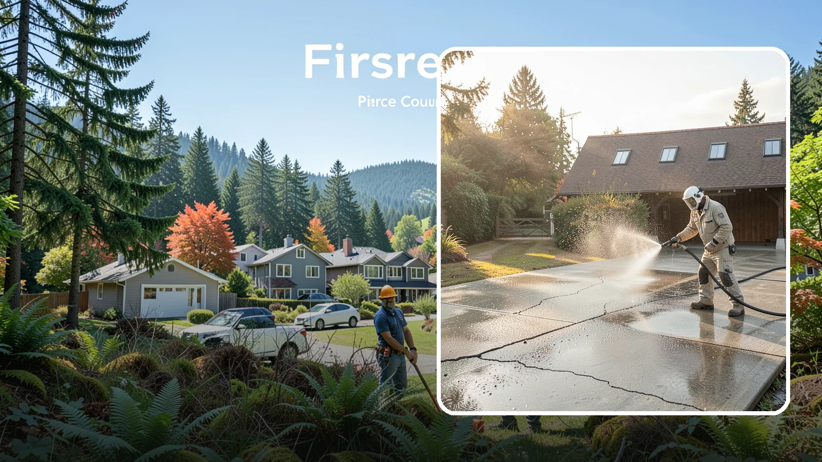 Driveway Sealing Preparation in Fircrest, Pierce County, WA - Thorough cleaning and prep that gets a driveway ready for a durable, long-lasting sealant application.