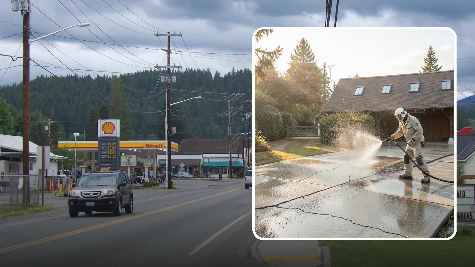 Driveway Sealing Preparation in Granite Falls, Snohomish County, WA - Thorough cleaning and prep that gets a driveway ready for a durable, long-lasting sealant application.