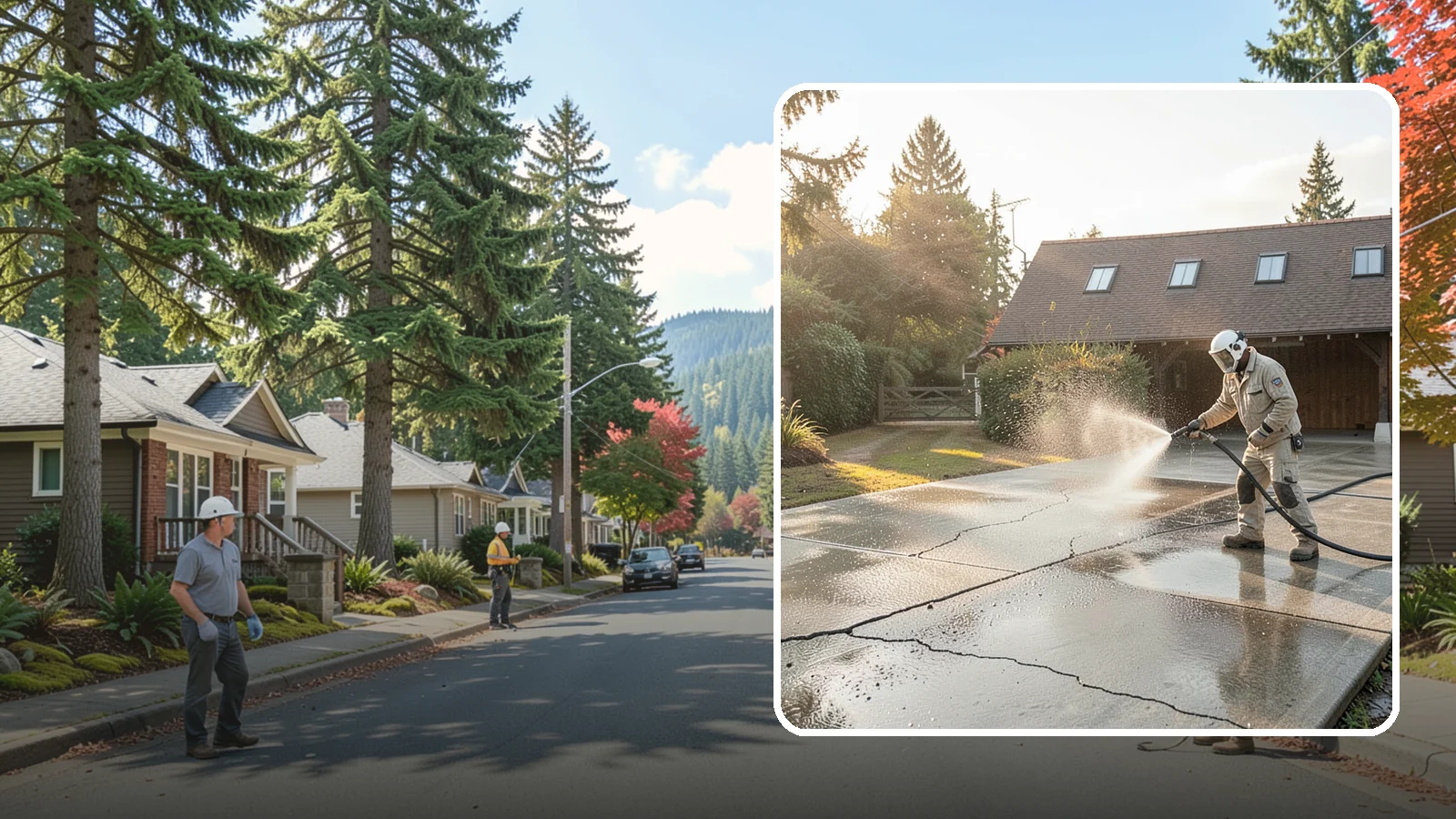 Driveway Sealing Preparation in Hunts Point, King County, WA - Thorough cleaning and prep that gets a driveway ready for a durable, long-lasting sealant application.