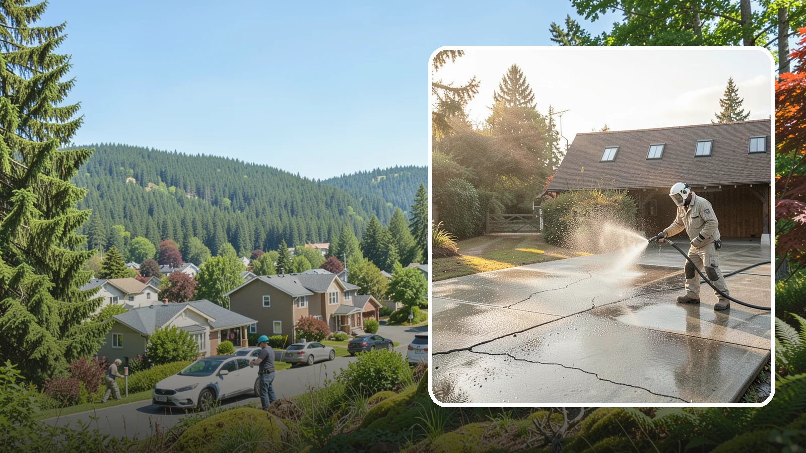 Driveway Sealing Preparation in Index, Snohomish County, WA - Thorough cleaning and prep that gets a driveway ready for a durable, long-lasting sealant application.