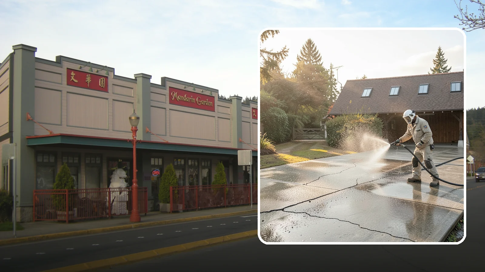 Driveway Sealing Preparation in Issaquah, King County, WA - Thorough cleaning and prep that gets a driveway ready for a durable, long-lasting sealant application.