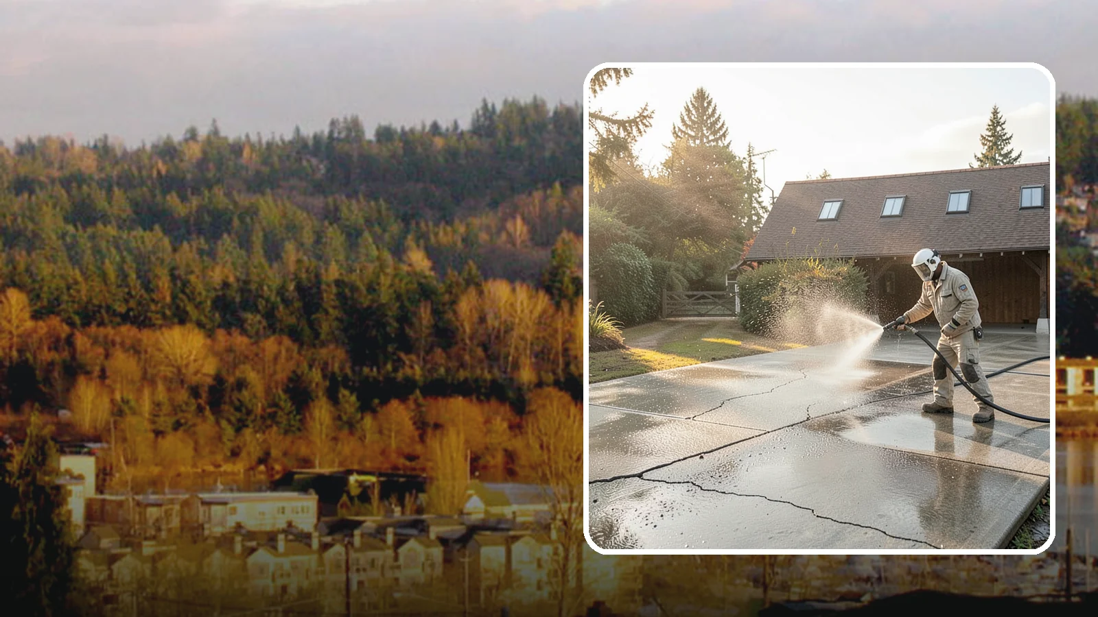 Driveway Sealing Preparation in Kenmore, King County, WA - Thorough cleaning and prep that gets a driveway ready for a durable, long-lasting sealant application.