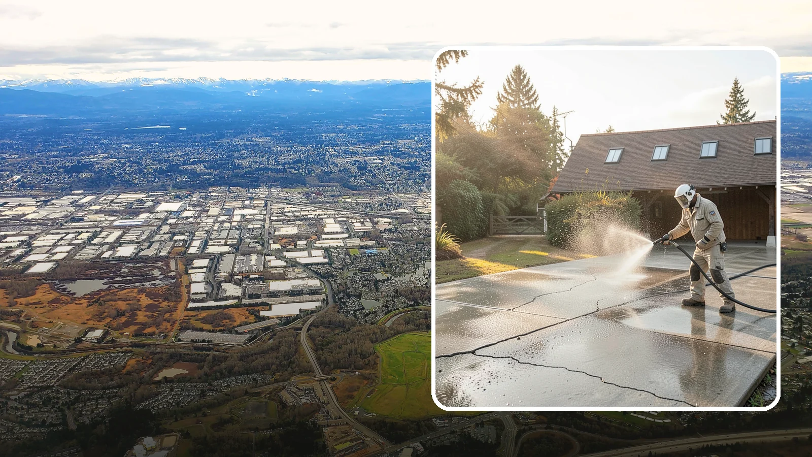 Driveway Sealing Preparation in Kent, King County, WA - Thorough cleaning and prep that gets a driveway ready for a durable, long-lasting sealant application.