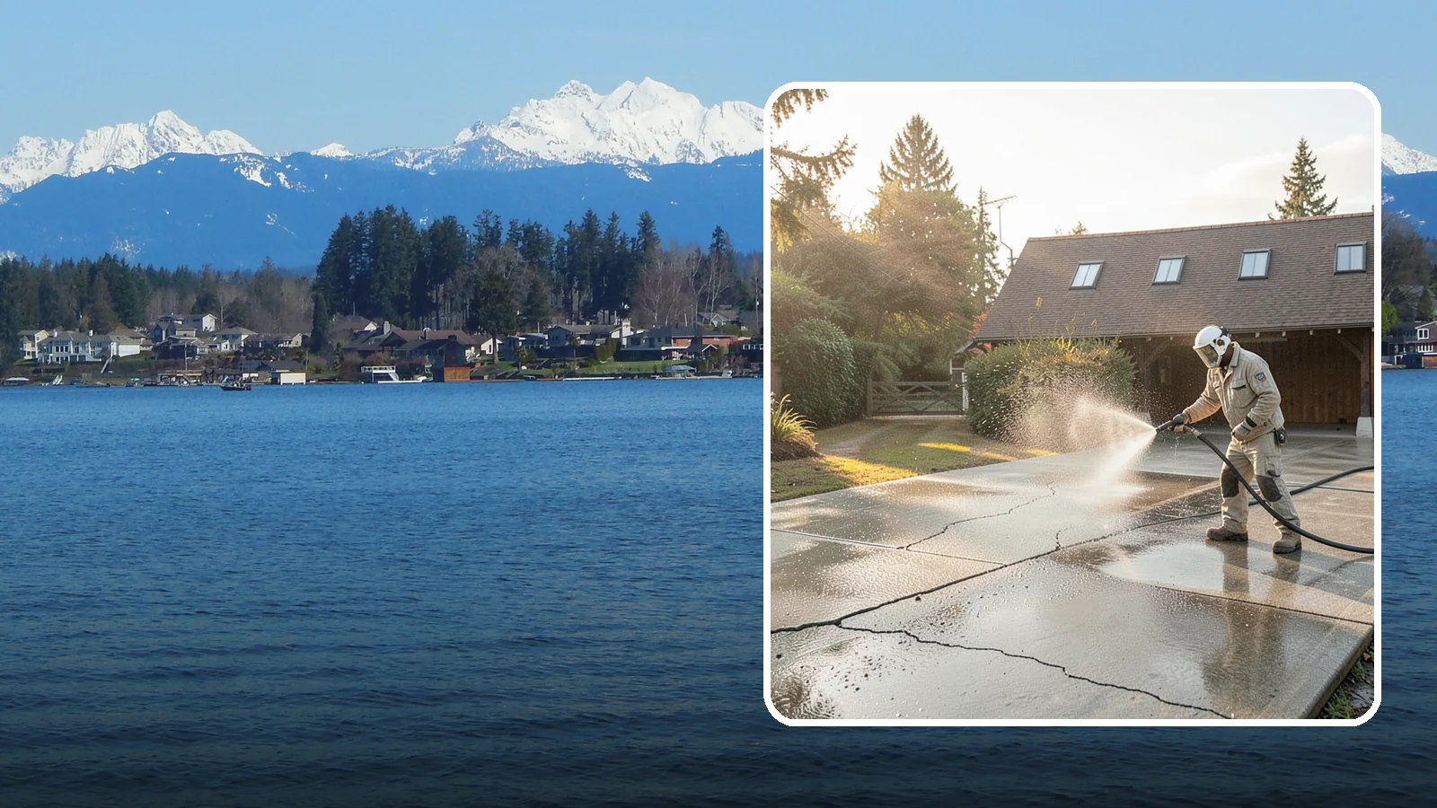 Driveway Sealing Preparation in Lake Stevens, Snohomish County, WA - Thorough cleaning and prep that gets a driveway ready for a durable, long-lasting sealant application.