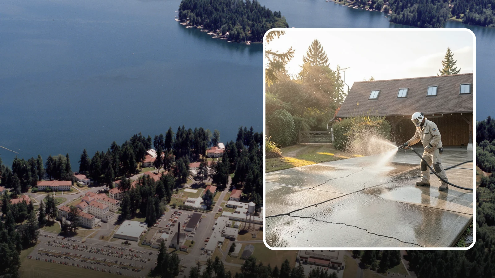 Driveway Sealing Preparation in Lakewood, Pierce County, WA - Thorough cleaning and prep that gets a driveway ready for a durable, long-lasting sealant application.