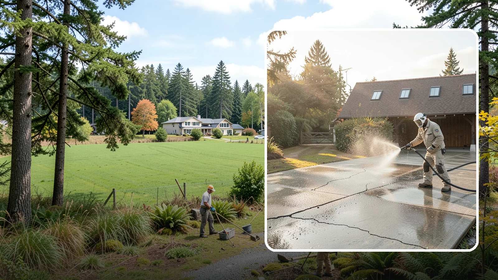 Driveway Sealing Preparation in Lyman, Skagit County, WA - Thorough cleaning and prep that gets a driveway ready for a durable, long-lasting sealant application.