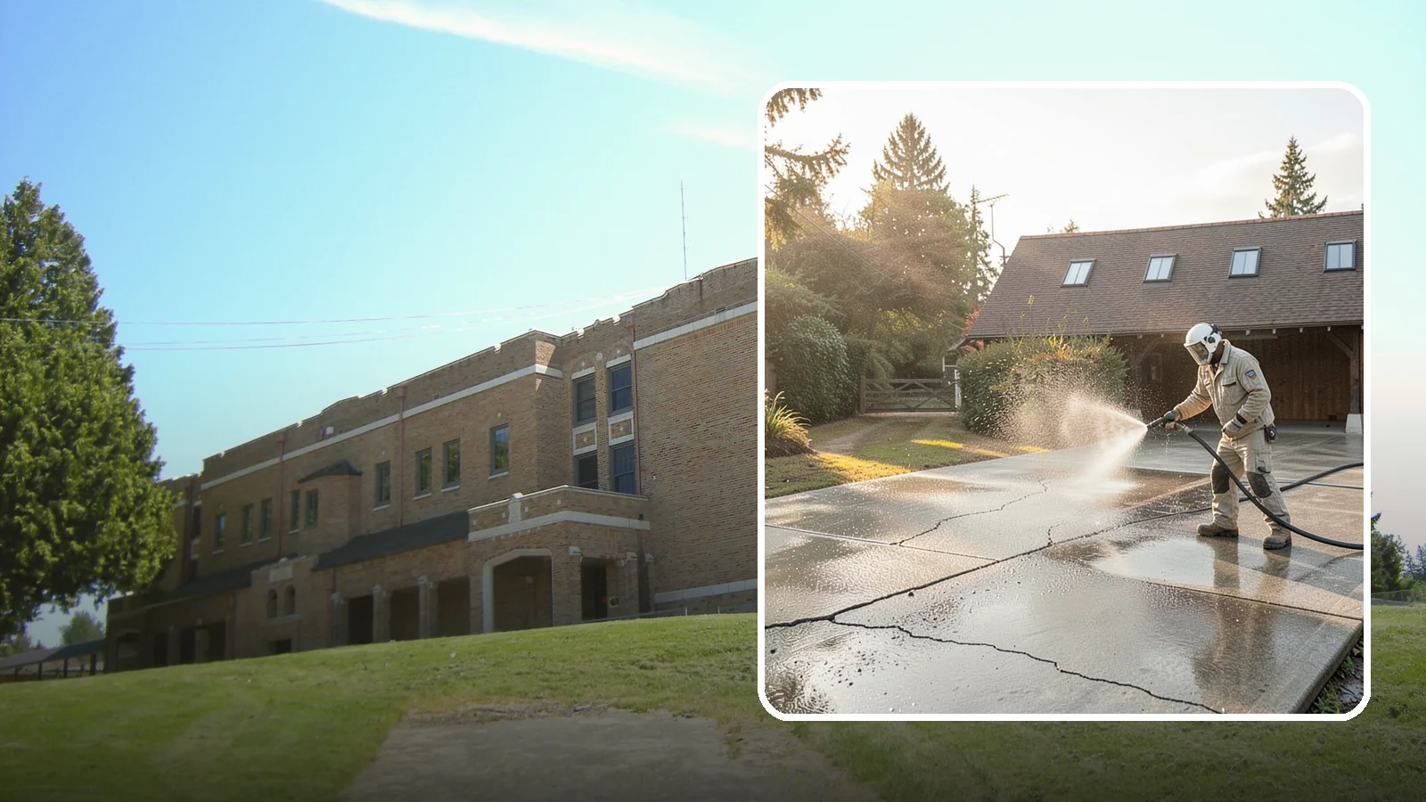 Driveway Sealing Preparation in Maple Valley, King County, WA - Thorough cleaning and prep that gets a driveway ready for a durable, long-lasting sealant application.
