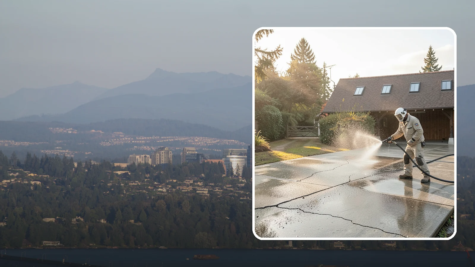 Driveway Sealing Preparation in Medina, King County, WA - Thorough cleaning and prep that gets a driveway ready for a durable, long-lasting sealant application.
