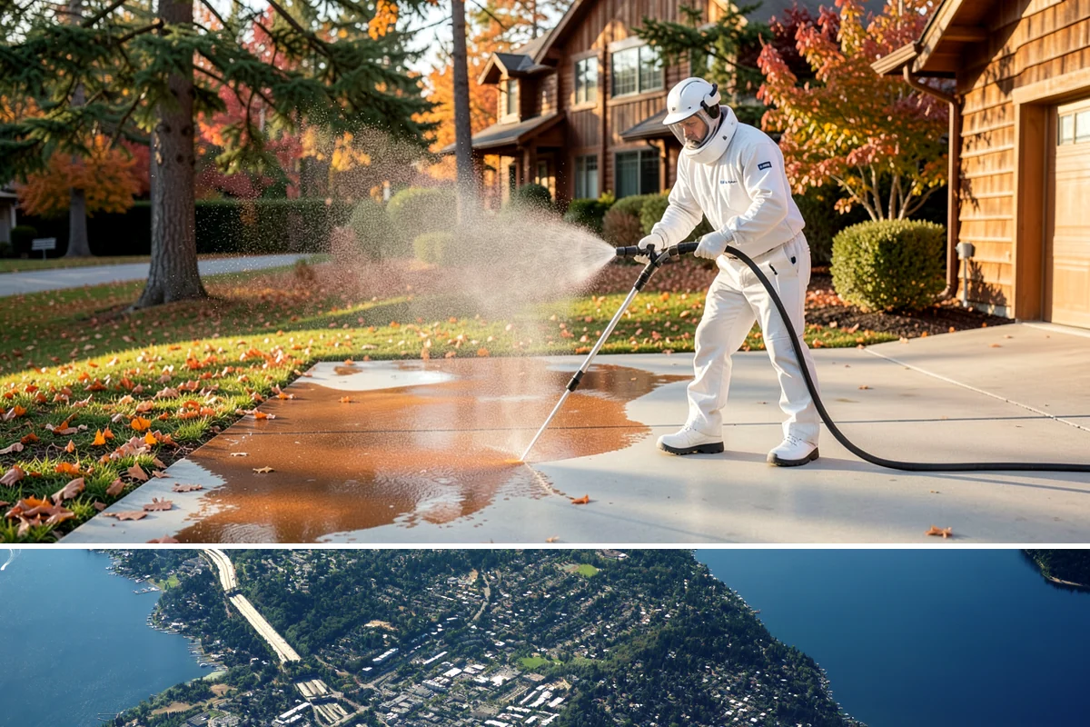 Driveway Sealing Preparation in Mercer Island, King County, WA - Schedule prep during a dry summer window so the surface can fully dry before sealing.