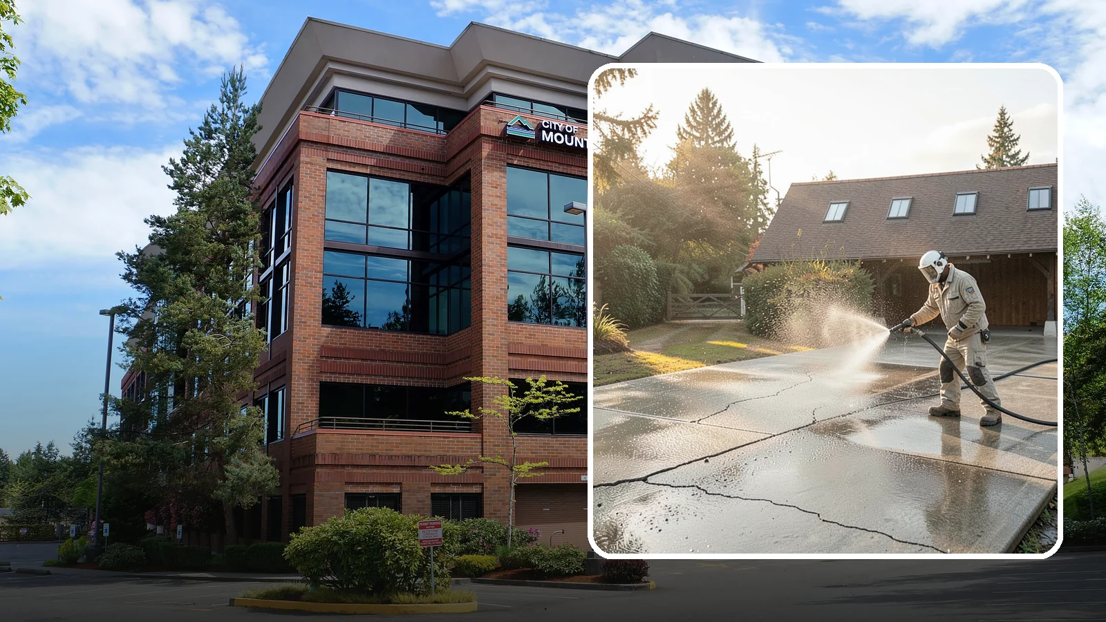 Driveway Sealing Preparation in Mountlake Terrace, Snohomish County, WA - Thorough cleaning and prep that gets a driveway ready for a durable, long-lasting sealant application.