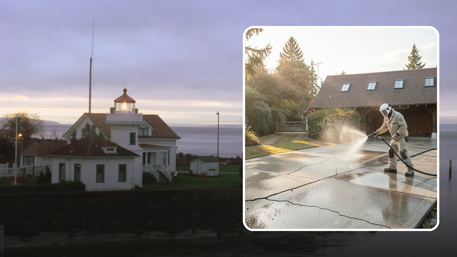 Driveway Sealing Preparation in Mukilteo, Snohomish County, WA - Thorough cleaning and prep that gets a driveway ready for a durable, long-lasting sealant application.