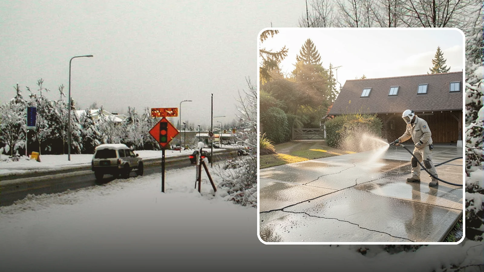 Driveway Sealing Preparation in Newcastle, King County, WA - Thorough cleaning and prep that gets a driveway ready for a durable, long-lasting sealant application.