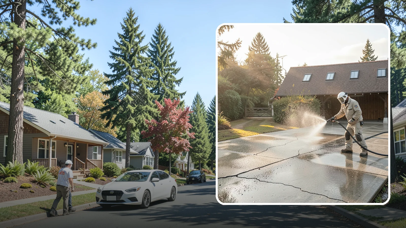 Driveway Sealing Preparation in Orting, Pierce County, WA - Thorough cleaning and prep that gets a driveway ready for a durable, long-lasting sealant application.