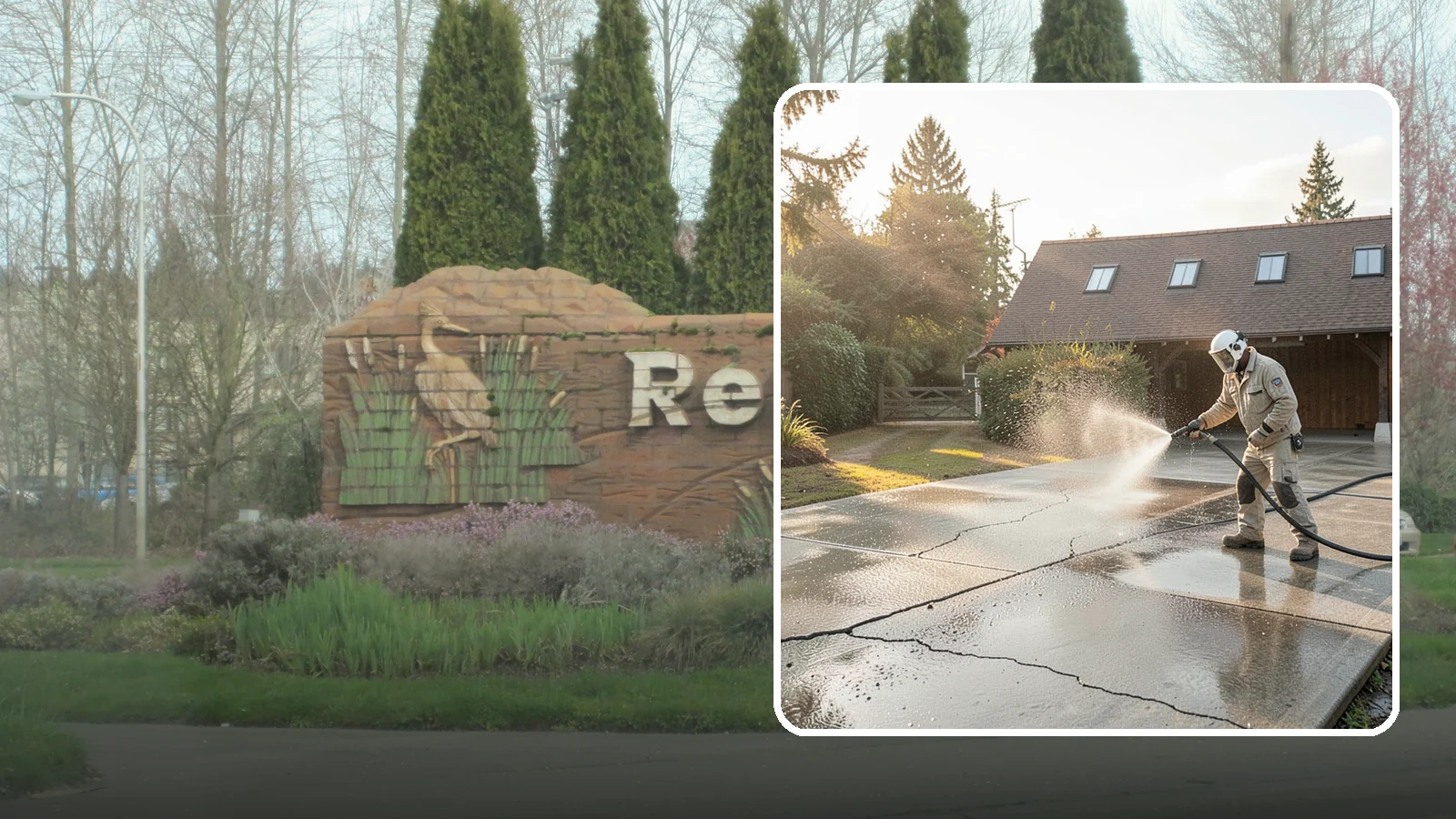 Driveway Sealing Preparation in Renton, King County, WA - Thorough cleaning and prep that gets a driveway ready for a durable, long-lasting sealant application.