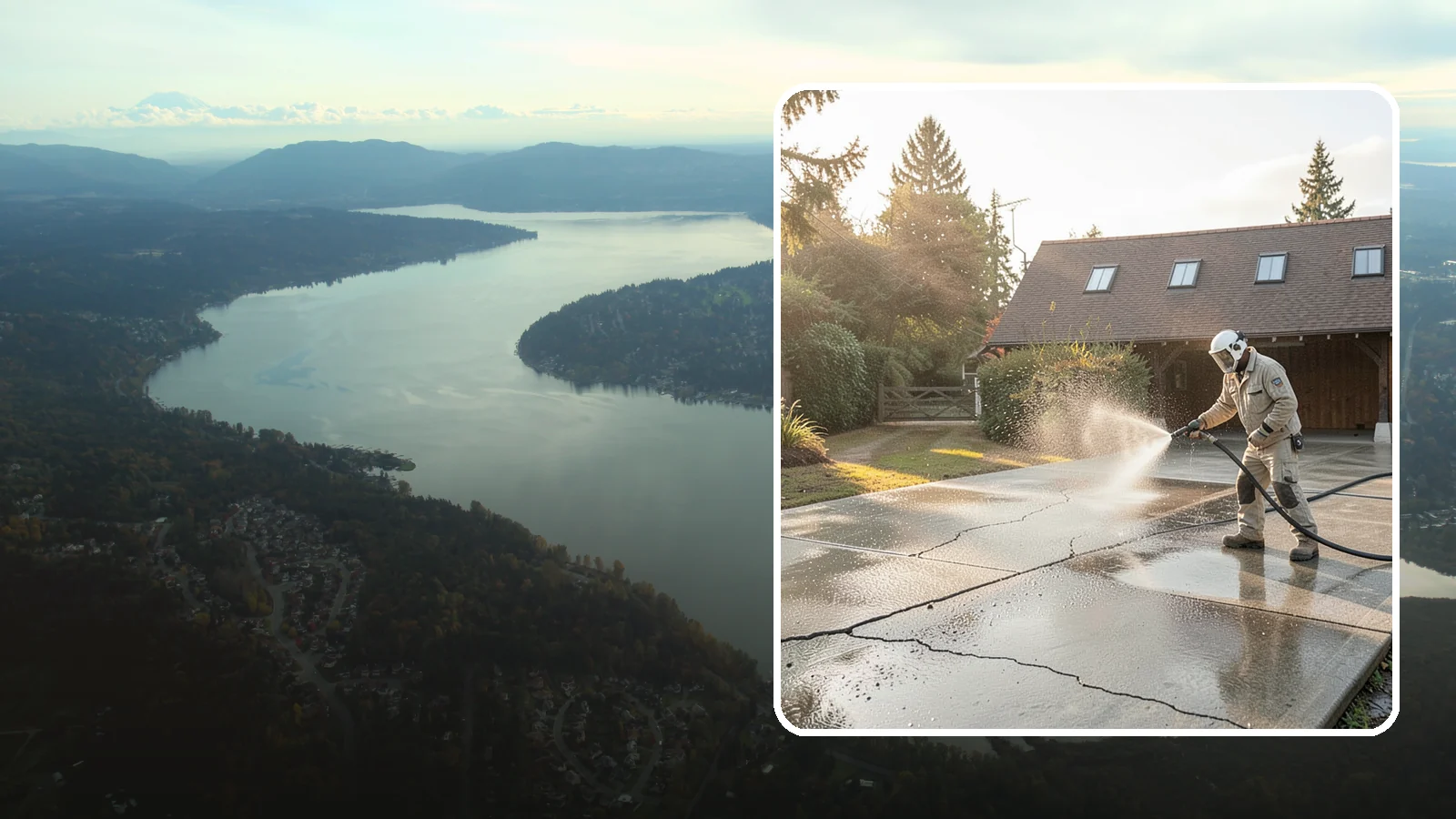 Driveway Sealing Preparation in Sammamish, King County, WA - Thorough cleaning and prep that gets a driveway ready for a durable, long-lasting sealant application.