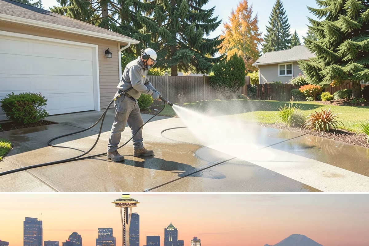 Driveway Sealing Preparation in Seattle, King County, WA - Schedule prep during a dry summer window so the surface can fully dry before sealing.