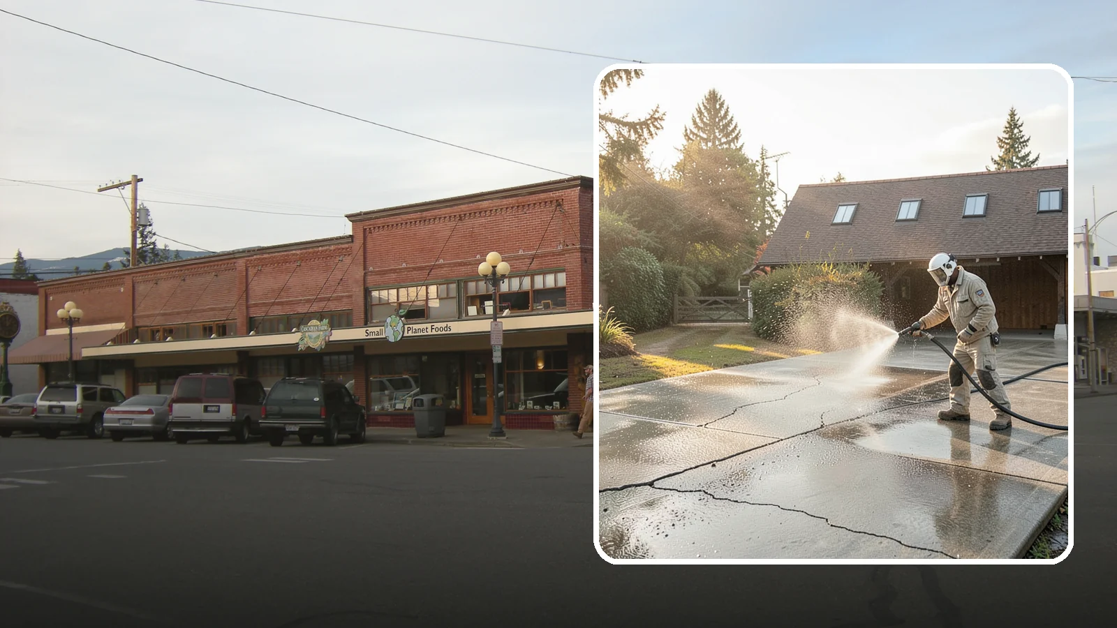 Driveway Sealing Preparation in Sedro-Woolley, Skagit County, WA - Thorough cleaning and prep that gets a driveway ready for a durable, long-lasting sealant application.