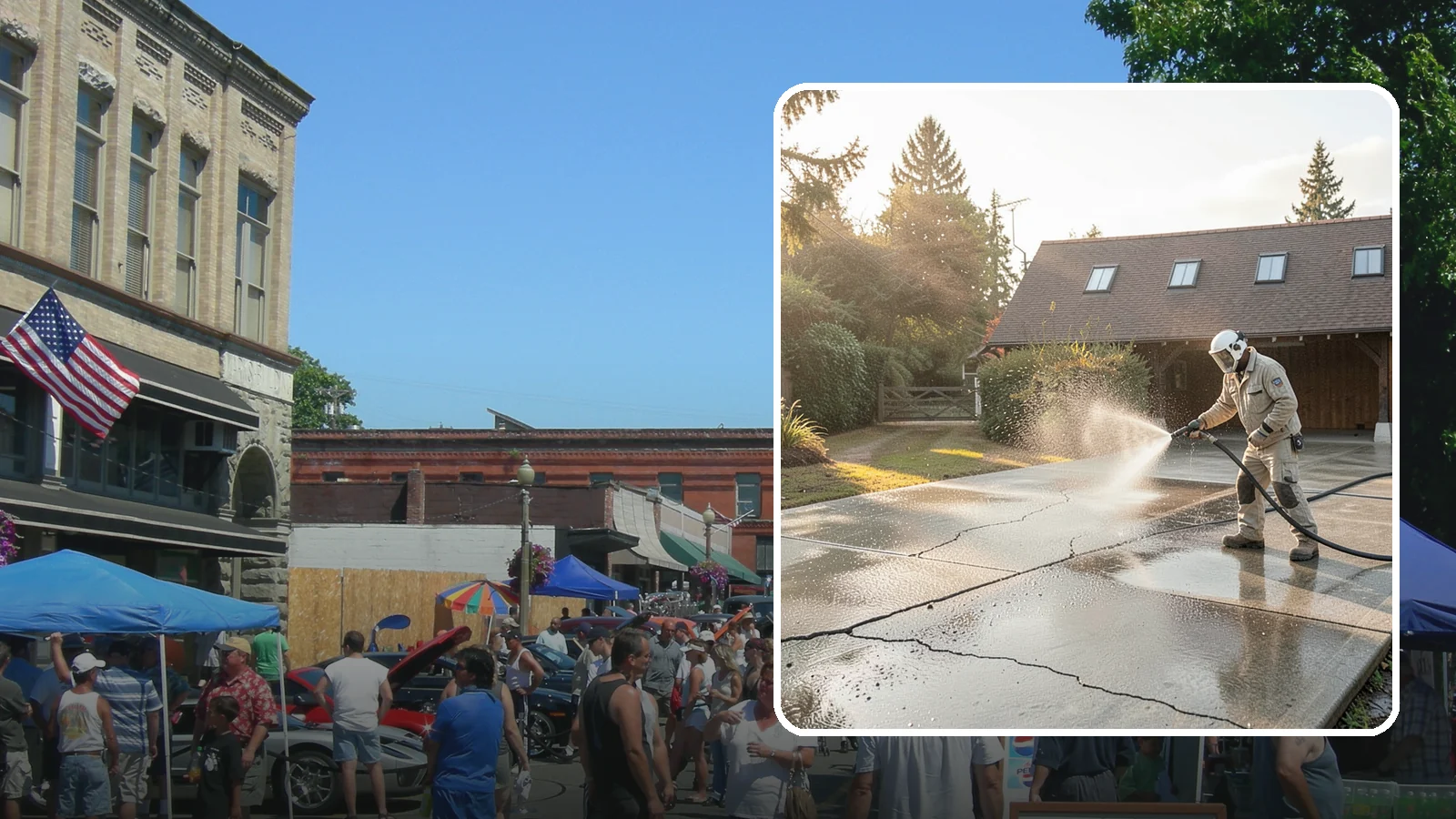 Driveway Sealing Preparation in Snohomish, Snohomish County, WA - Thorough cleaning and prep that gets a driveway ready for a durable, long-lasting sealant application.
