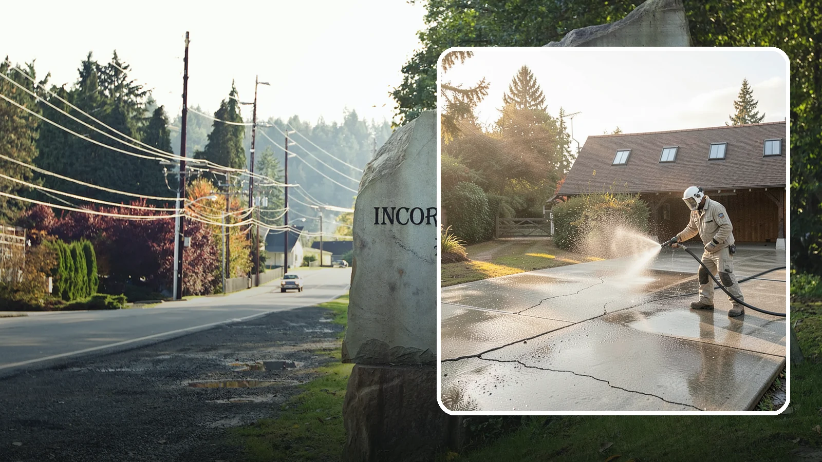 Driveway Sealing Preparation in Wilkeson, Pierce County, WA - Thorough cleaning and prep that gets a driveway ready for a durable, long-lasting sealant application.