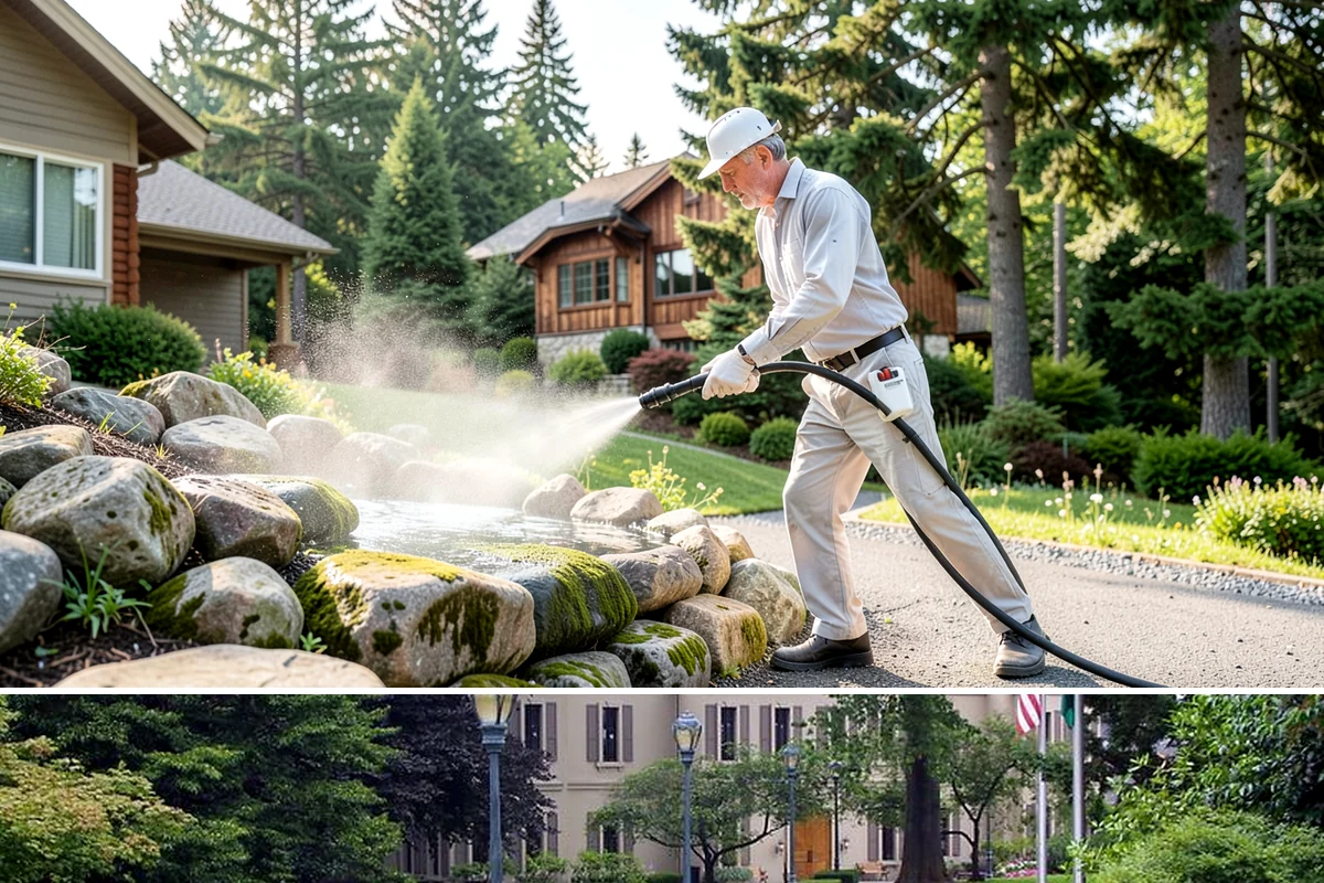 Driveway Sealing Preparation in Woodinville, King County, WA - Schedule prep during a dry summer window so the surface can fully dry before sealing.